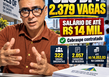 Concurso SES DF: 2.379 Vagas e Salário de Até R$ 14 Mil
